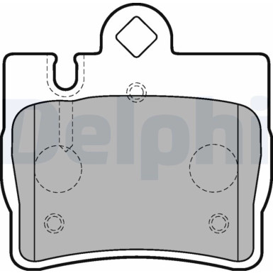 Delphi | Bremsbelagsatz, Scheibenbremse | LP1697