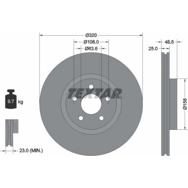 Textar | Bremsscheibe | 92149105