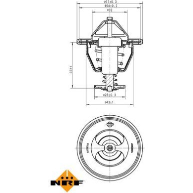 NRF | Thermostat, Kühlmittel | 725174