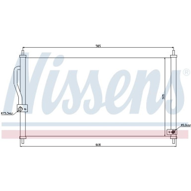 Nissens | Kondensator, Klimaanlage | 94458