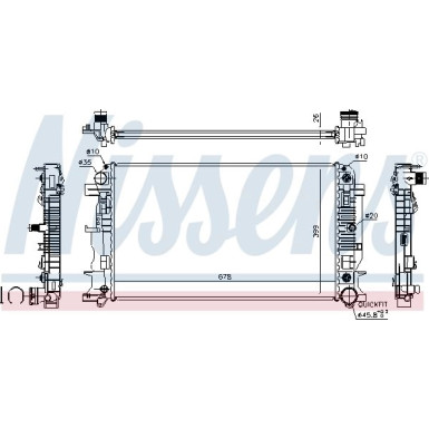 Nissens | Kühler, Motorkühlung | 67157A