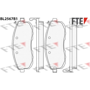 FTE | Bremsbelagsatz, Scheibenbremse | 9011090