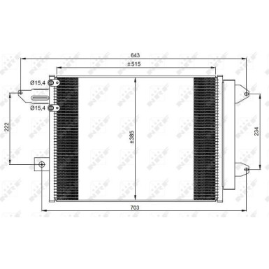 NRF | Kondensator, Klimaanlage | 350070