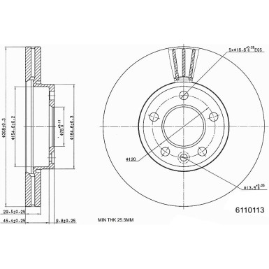 Metzger | Bremsscheibe | 6110113