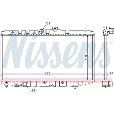 Nissens | Kühler, Motorkühlung | 64718