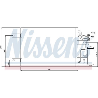 Nissens | Kondensator, Klimaanlage | 94882