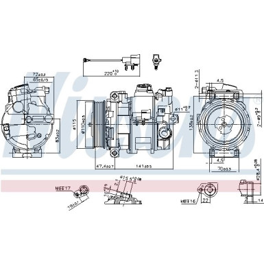 Nissens | Kompressor, Klimaanlage | 890306