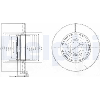 Delphi | Bremsscheibe | BG9789