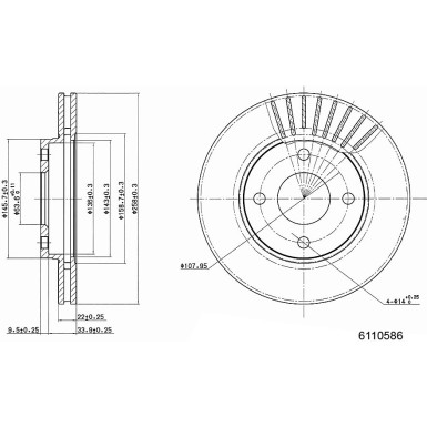 Metzger | Bremsscheibe | 6110586