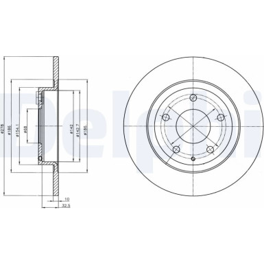 Delphi | Bremsscheibe | BG4534C