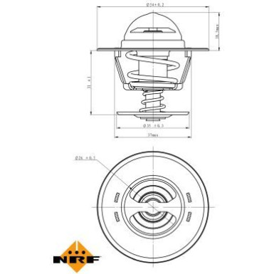 NRF | Thermostat, Kühlmittel | 725213