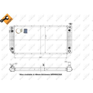 NRF | Kühler, Motorkühlung | 50230