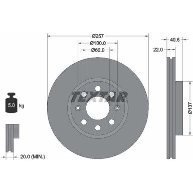 Textar | Bremsscheibe | 92145703