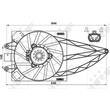 NRF | Lüfter, Motorkühlung | 47541