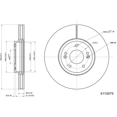 Metzger | Bremsscheibe | 6110979