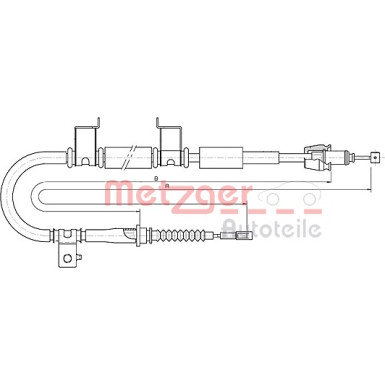 Metzger | Seilzug, Feststellbremse | 17.6053