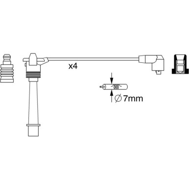 BOSCH | Zündleitungssatz | 0 986 357 258