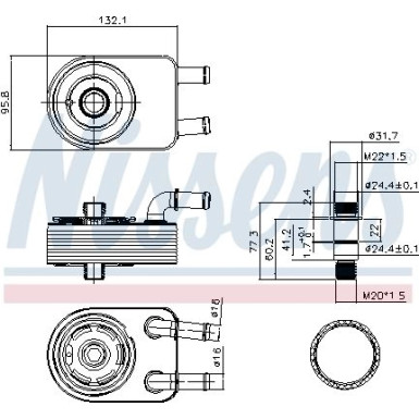 Nissens | Ölkühler, Motoröl | 91111