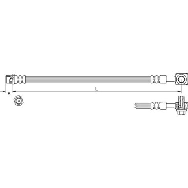 Metzger | Bremsschlauch | 4111626