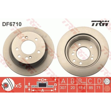 TRW | Bremsscheibe | DF6710