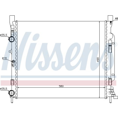 Nissens | Kühler, Motorkühlung | 637623