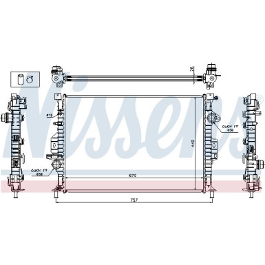 Nissens | Kühler, Motorkühlung | 65615A