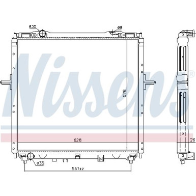 Nissens | Kühler, Motorkühlung | 66768