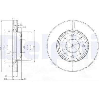 Delphi | Bremsscheibe | BG4016