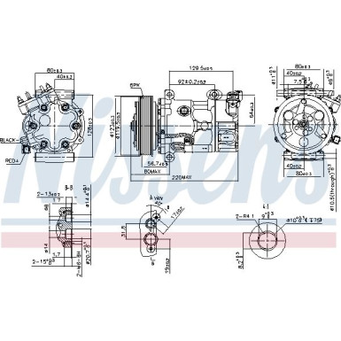 Nissens | Kompressor, Klimaanlage | 890743