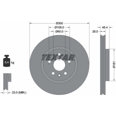 Textar | Bremsscheibe | 92277203