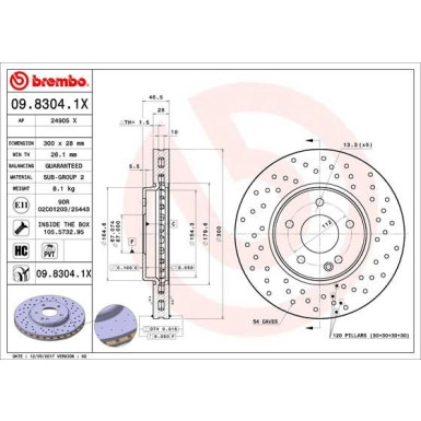 Brembo | Bremsscheibe | 09.8304.1X