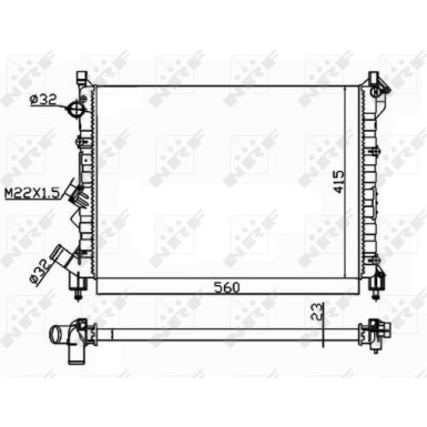 NRF | Kühler, Motorkühlung | 58943A