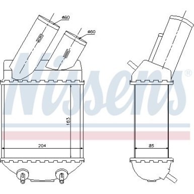 Nissens | Ladeluftkühler | 96855
