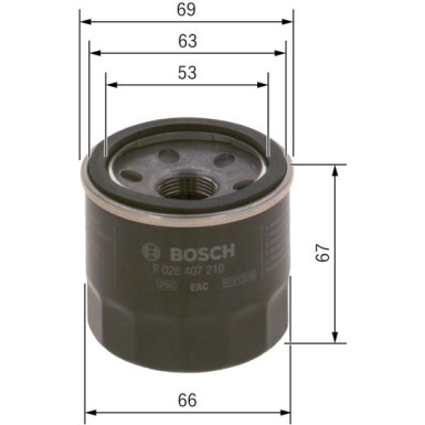 BOSCH F 026 407 210 Ölfilter