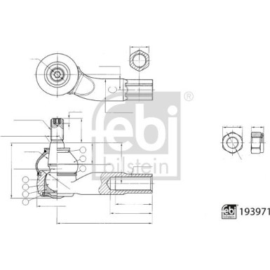 febi bilstein | Spurstangenkopf | 193971