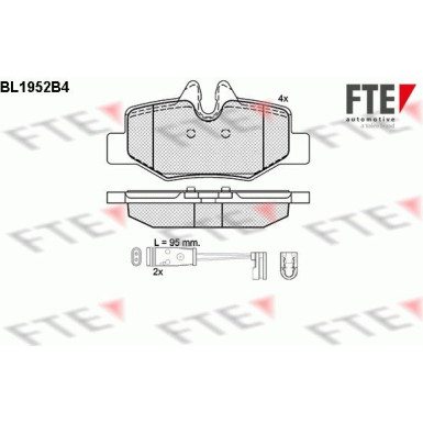 FTE | Bremsbelagsatz, Scheibenbremse | 9010539