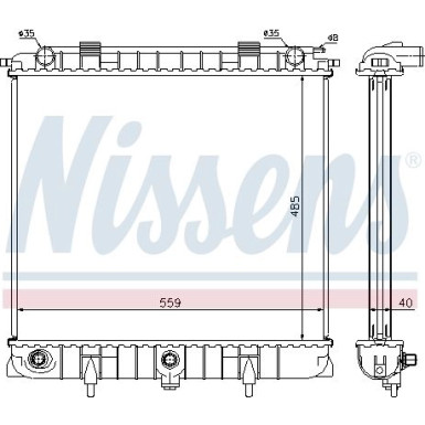 Nissens | Kühler, Motorkühlung | 64309