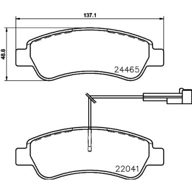 Brembo | Bremsbelagsatz, Scheibenbremse | P 61 125