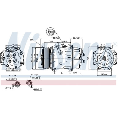 Nissens | Kompressor, Klimaanlage | 89143