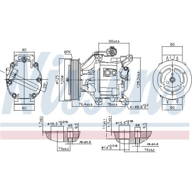 Nissens | Kompressor, Klimaanlage | 890323