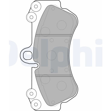 Delphi | Bremsbelagsatz, Scheibenbremse | LP2057