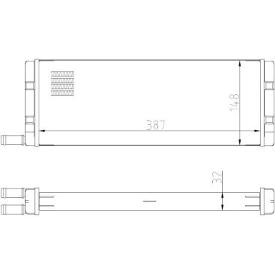 NRF | Wärmetauscher, Innenraumheizung | 54408