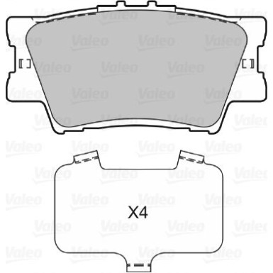 Valeo | Bremsbelagsatz, Scheibenbremse | 598819