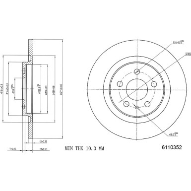 Metzger | Bremsscheibe | 6110352