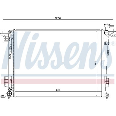 Nissens | Kühler, Motorkühlung | 67514