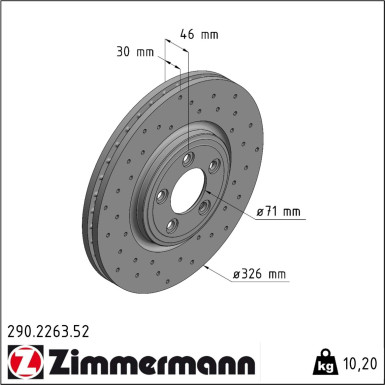 Zimmermann | Bremsscheibe | 290.2263.52