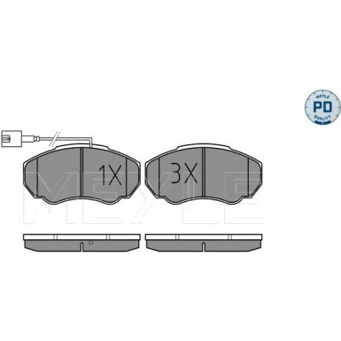 Meyle | Bremsbelagsatz, Scheibenbremse | 025 239 1719/PD