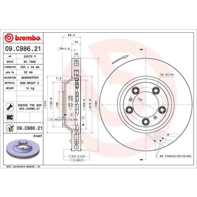 Brembo | Bremsscheibe | 09.C986.21