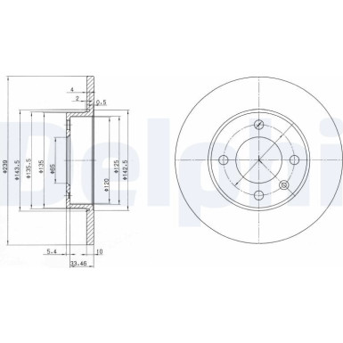 Delphi | Bremsscheibe | BG2117