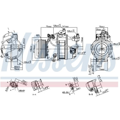 Nissens | Kompressor, Klimaanlage | 890303